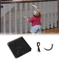 600 x 90 cm Kinder Sicherheitsnetz, Sicherheitsnetz Kinder Balkon,Treppenschutznetz,Erhöhtes Langlebiger Treppen Schutznetz für Kinder Haustiere (Schwarz