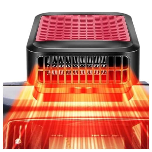 Jaaduem Calentador para Coche de 12V 200W, Calentador portátil 2 en 1 con calefacción y refrigeración rápidas, Calentador de Parabrisas con descongelador Giratorio de 360° y Enchufe