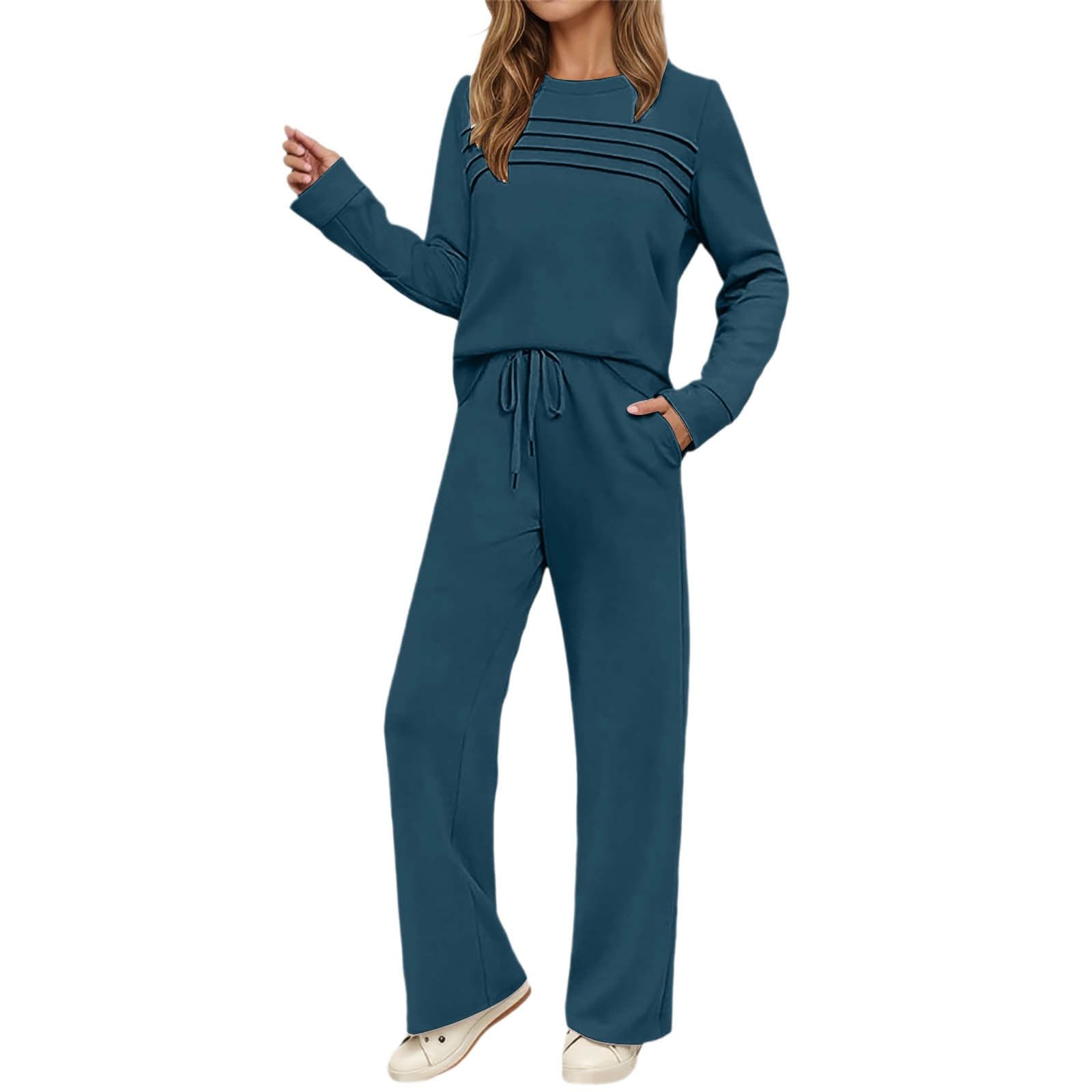 Generico Tuta Donna Completo 2 Pezzi Autunno Inverno Abbigliamento Casual Autunno Inverno per Jogging Viaggi e Incontri