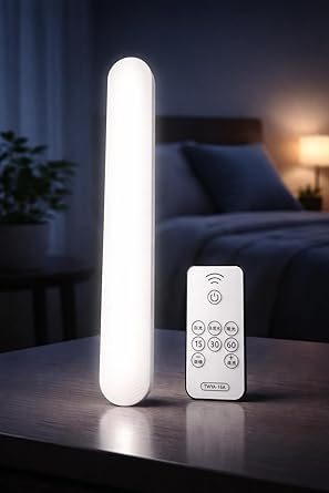 Rechargeable LED Cabinet and Desk Light with Remote Control, 3 Brightness Levels, USB Type-C Charging, Magnetic Mount, 30cm