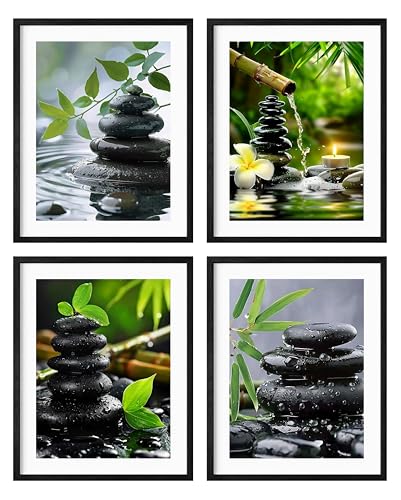 Zen Stones Wall Art - Set of 4 Framed Prints