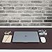 ZBRANDS // Brown Leather Desk Mat Pad Blotter Protector, Extended Non-Slip Rectangular, Laptop Keyboard Mouse Pad (36
