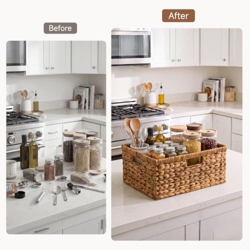 Image of StorageWorks Decorative Baskets, Large Wicker Baskets for Organizing