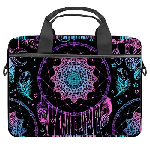 Sac bandoulière PC 14 pouces Hello Summer imprimé plumes bohème