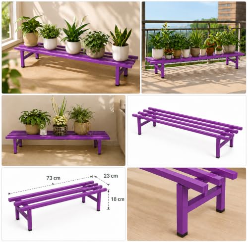 Image of WFY Metal Plant Stand Set of 2 | Heavy Duty Pot Stand for Indoor & Balcony