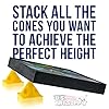 U.S. Art Supply Yellow Cone Canvas and Cabinet Door Risers - Acrylic and Epoxy Pouring Paint Canvas Support Stands (Pack of 20) Great to get Your Canvas or Cabinet Doors Pyramid Triangle Risers #3