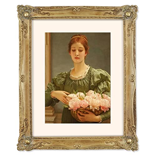Simon'S Shop SS2007P-010 11X14 Picture Frame Matted For 8X10 Photo, Vintage Style Poster Frames 11X14 thumb #1