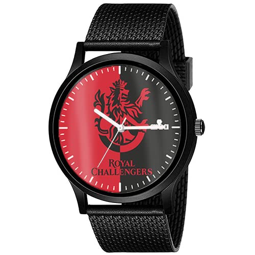 AROA Watch New Watch for RCB Logo Men Model : 321 Black Metal Type Rubber Analog Watch Black and Red Dial for Men Stylish Watch for Boys (B0C2PXLHRQ) Amazon Price History, Amazon Price Tracker