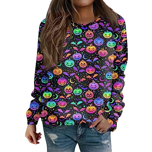 Coolsterster Halloween Pullover,Sweatshirt Jacke Damen mit Kapuze Oversize...