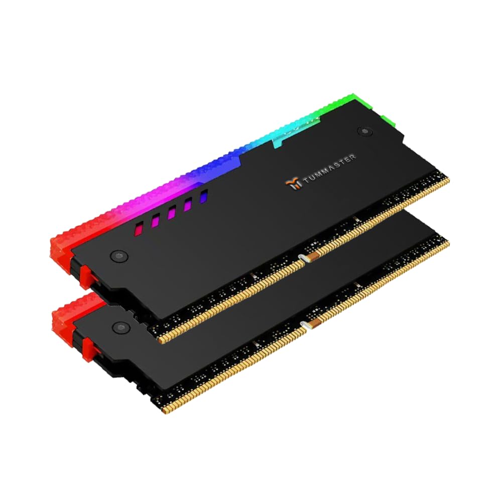 RAM - Disipador de calor de 5 V y 3 pines DDR para juegos de PC DIY MOD DDR3 DDR4 (compatible con ASUS Aura Sync, GIGABYTE RGB Fusion y MSI Mystic Light Sync, paquete de 2 unidades, GY-06