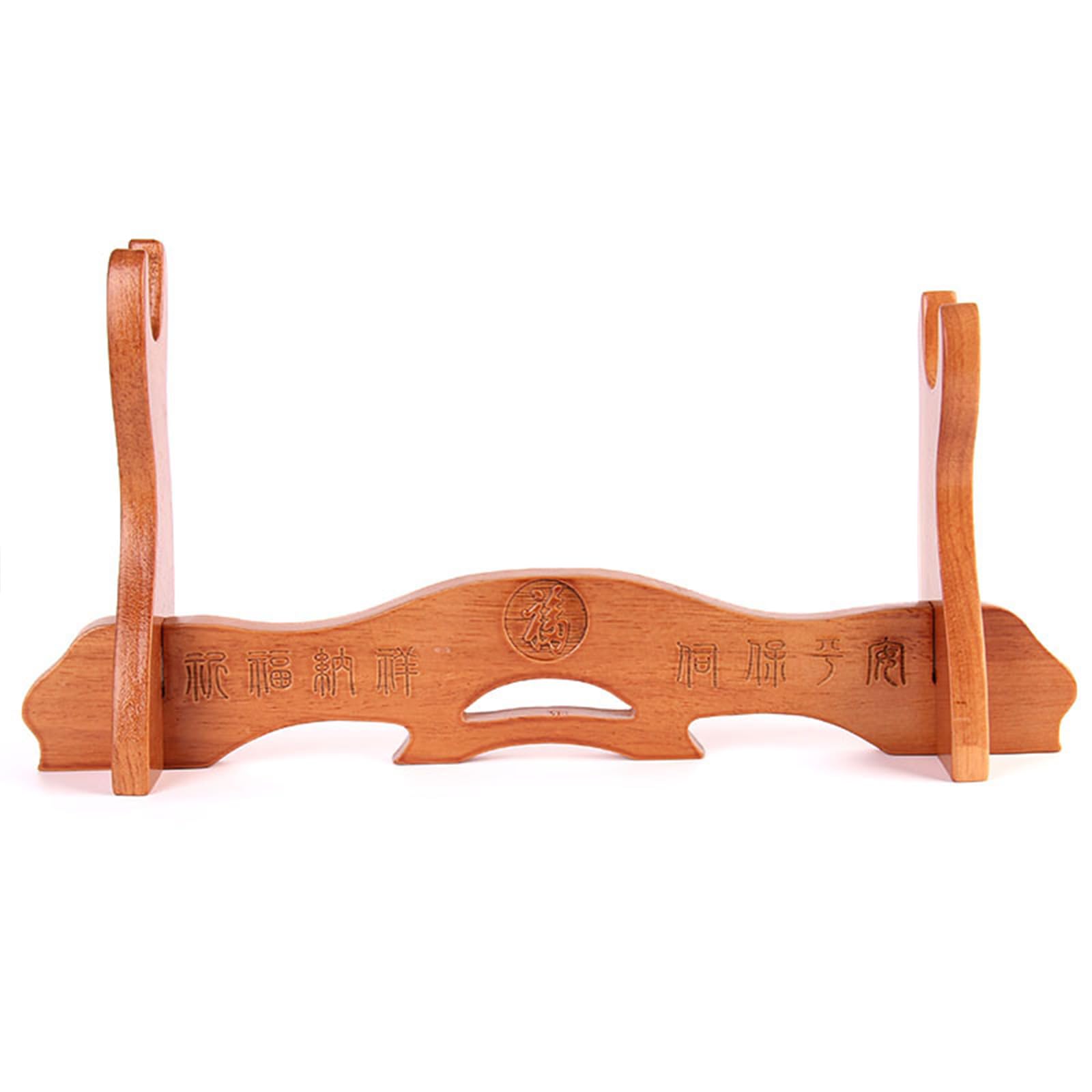 LYVQZPWLR Sword Katana Holder Stand， Peach Wood Sword Stand Display Rack Samurai Swords Bokken Katana Lightsaber Fishing Rod