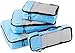 Amazon Basics Kleidertaschen-Set, 4-teilig, je 1 kleine, mittelgroße, große und schmale Packtasche, Himmelblau