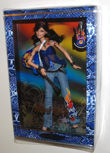 2005 Barbie Collector Silver Label, Hard Rock Barbie Doll with Guitar and Exclusive HRC Collector Pin! (1 Each) Retired, #3 in the Hard Rock Cafe Barbie Doll Collection.