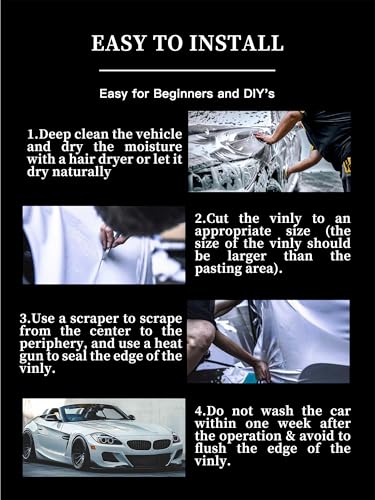 Image of 1ft x 5ft Gloss White Vinyl Wrap, Scratch Resistance Car Wrap for Motorcycles, Laptops, Cell Phones and Furniture with Air Release Technology (Gloss White)