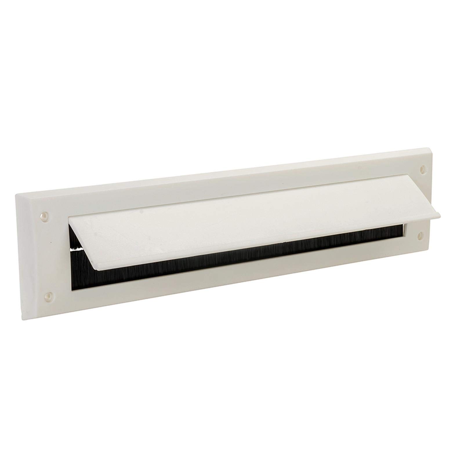 Dapetz Letterbox Draught Seal with Flap - 338 X 78mm White Prevents Draughts & Dust