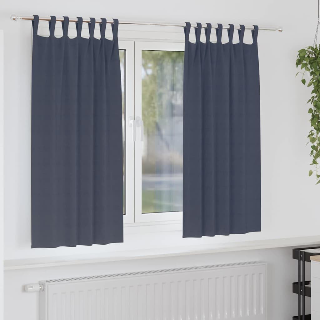 Tende oscuranti con occhielli, 2 pezzi, antracite, 175 x 140 cm, tessuto oscurante, protezione termica e solare, isolamento acustico, per soggiorno, camera da letto, cameretta dei bambini