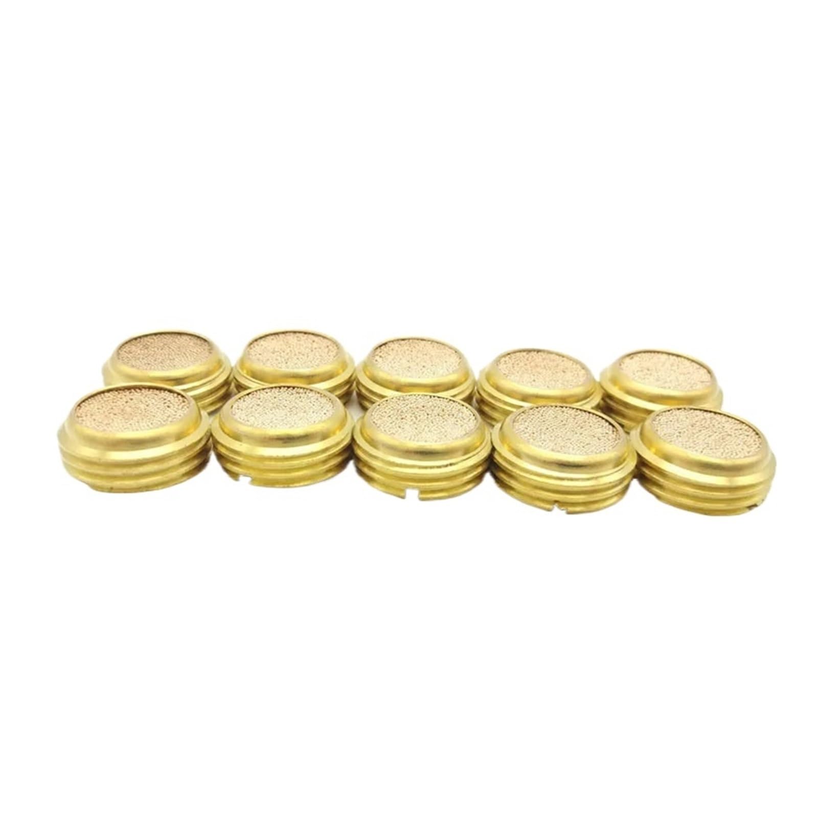 Silenciadores neumáticos de latón 10 Uds. Silenciador de aire de escape de latón filtro de cobre sinterizado neumático 1/8 1/4 3/8 1/2 rosca(15 G Thread 1-2,1 Lot)