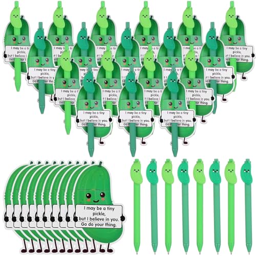 Lot de 20 stylos à bille Kawaii avec soutien émotionnel en vrac avec cartes d'encouragement et d'affirmation de motivation, cadeaux de fin d'année, cadeaux d'étudiant, appréciation, employés