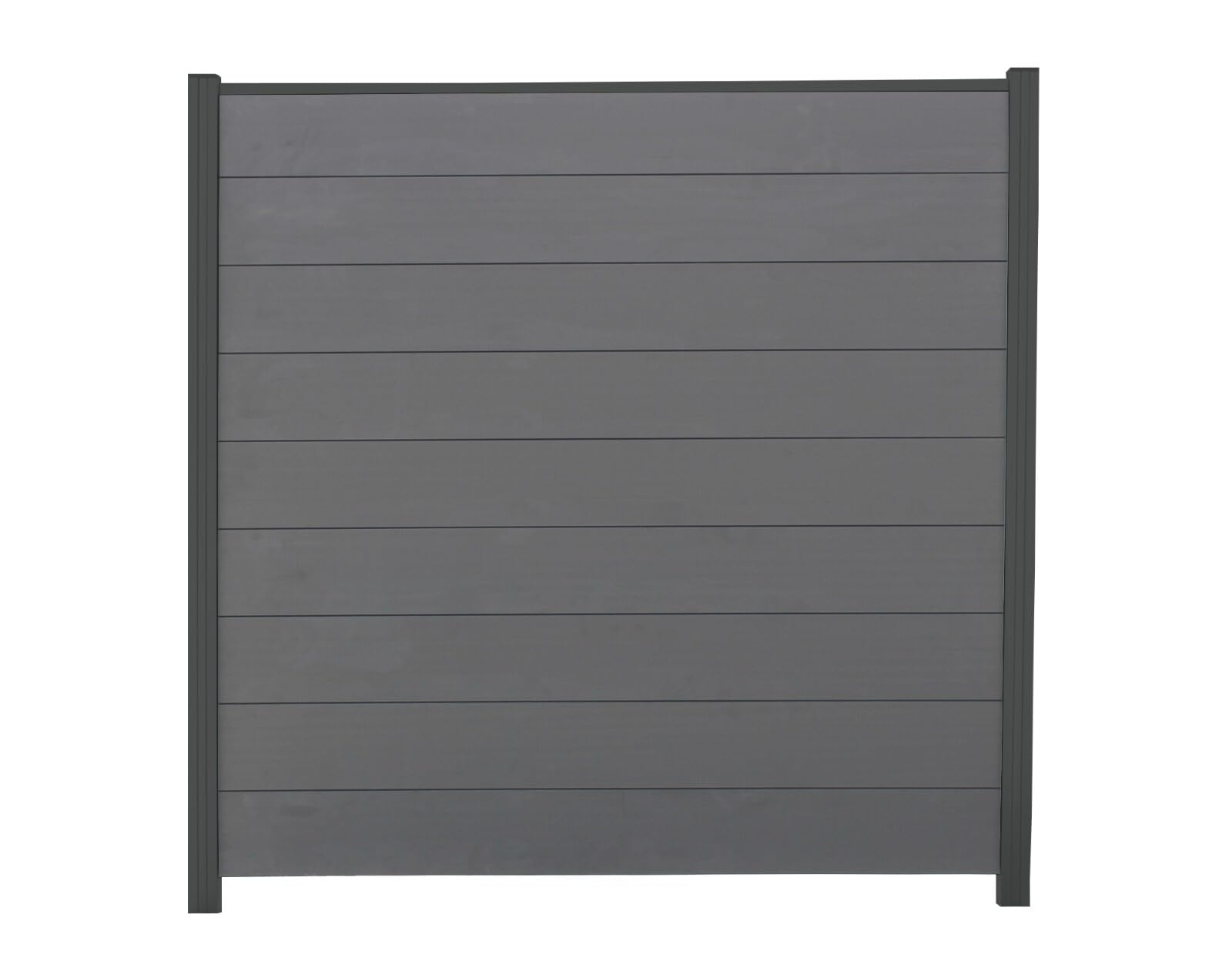 WPC Sichtschutz Verstärkter Aluminium Zaunpfosten Anthrazit 240 x 6,8 x 6,8cm
