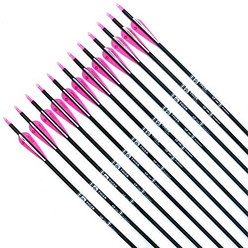 Image of TIGER ARCHERY 30 inch Carbon Arrows for Compound Recurve Bow Hunting Target