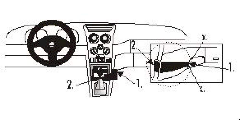 Brodit ProClip 852518 Angled Console Mounting Bracket for Alfa Romeo 145 94-97
