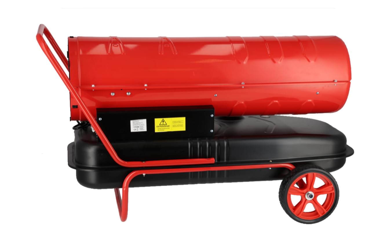 Calefacción para Obras, Cañón, Calefacción Diésel, Accesorios para Taller, para Calentar Grandes Espacios, Regulación de la Temperatura - 50 kW, con Carro