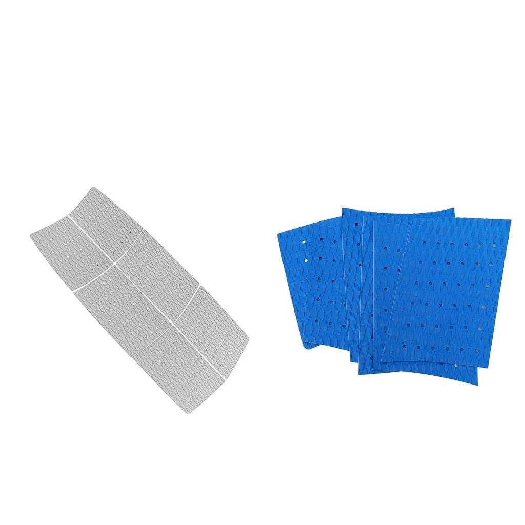 Surfboard Traction Pad 6 Pieces Full Deck Grips Stomp Pads, Gray