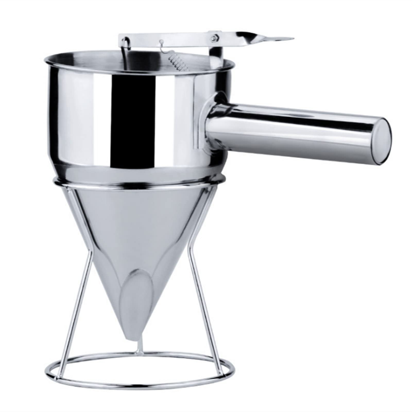 Amazon｜スタンド付き1.2Lバッターディスペンサー、ハンドルと