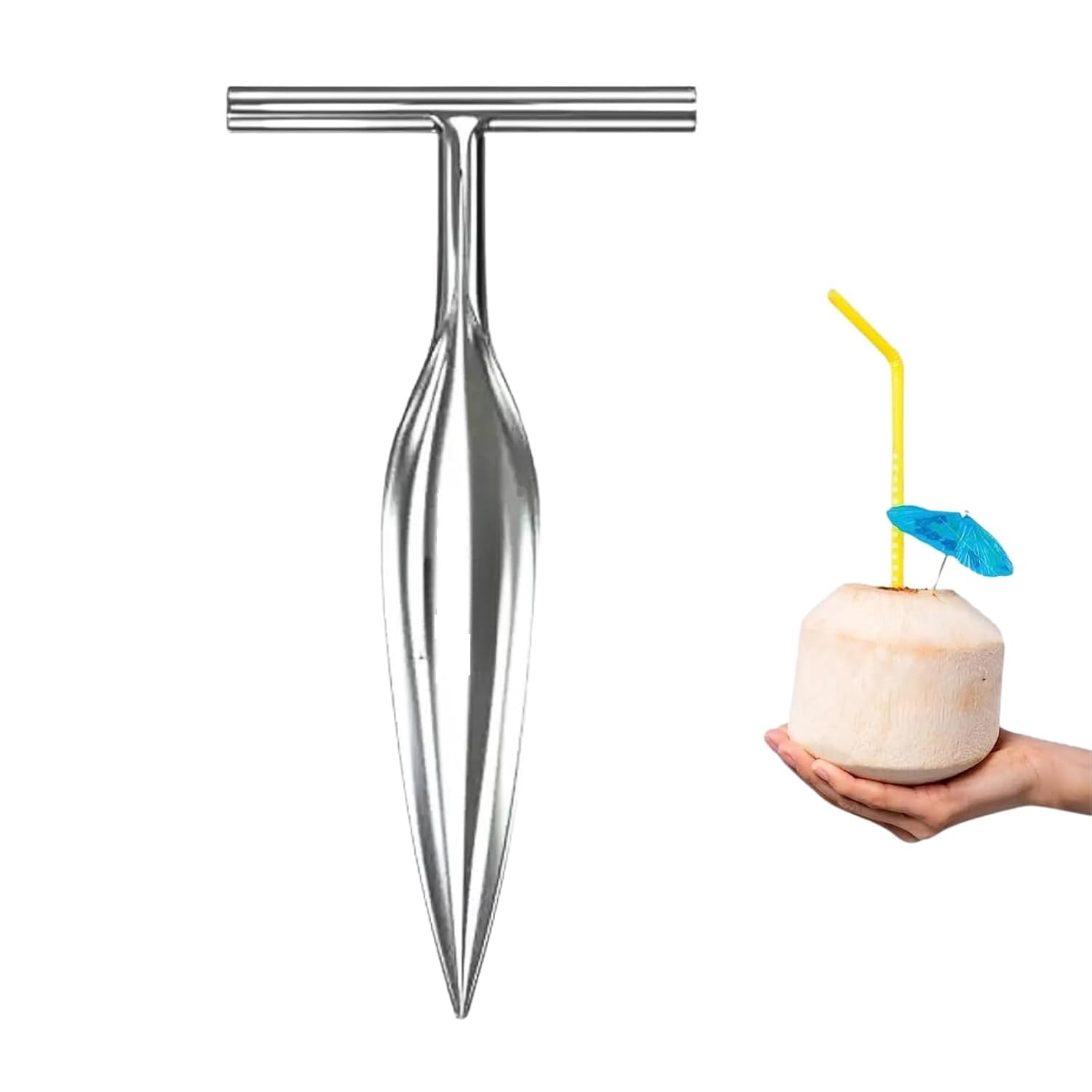 REDSKY Stainless Steel Tender Coconut Opener Machine, Coconut Driller | Coconut Husk Remover, Water Extractor Smart Kitchen Tool-1pc-image-17