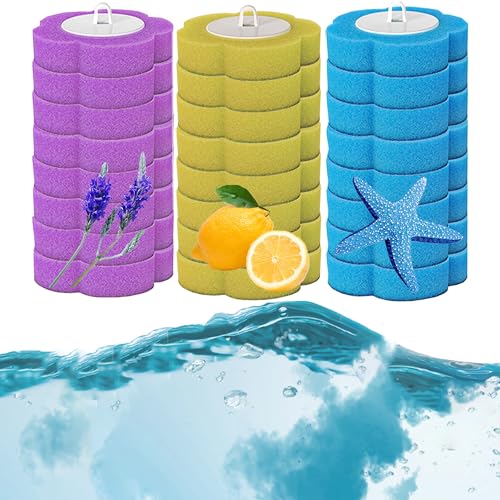 SUQ Cepillo de inodoro para cambiar la cabeza, cepillo de inodoro desechable, sistema de limpieza desechable, limpieza de inodoro, 24 rellenos (3 sabores)