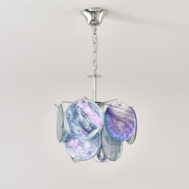 Suspension en verre coloré fait main, l'excellence du design italien