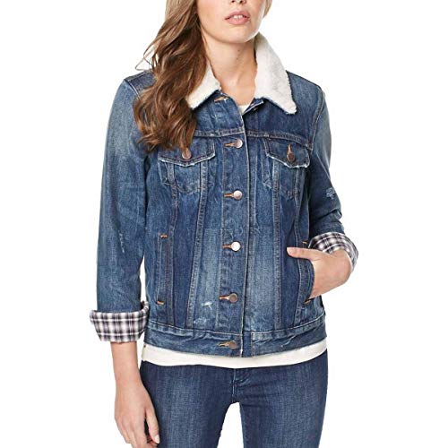 BUFFALO DAVID BITTON Women's Nova Fur Collar Denim Jacket Top