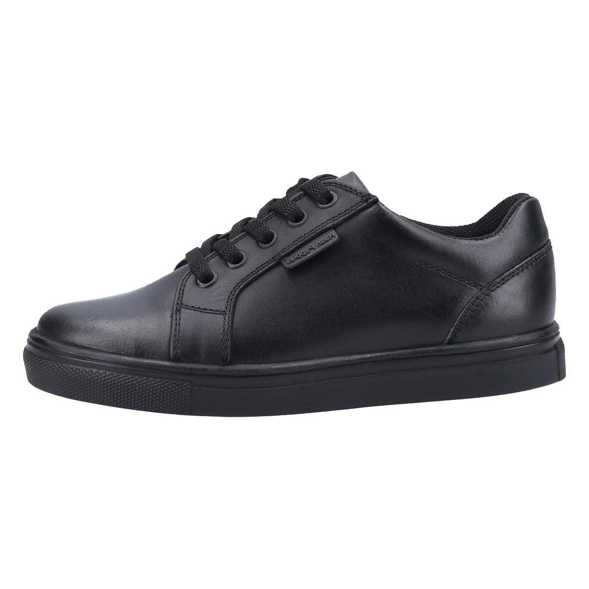 Hush Puppies Sam Junior School Uniform Shoe, Black, 12 UK Child
