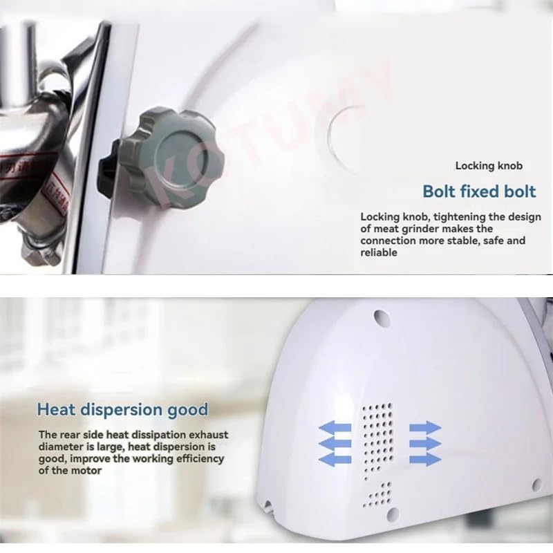 Grattugia elettrica per formaggio e verdure con 3 lame in acciaio inox, potenza 300 W, capacità 60 kg/h, facile da pulire, multifunzione per cucina