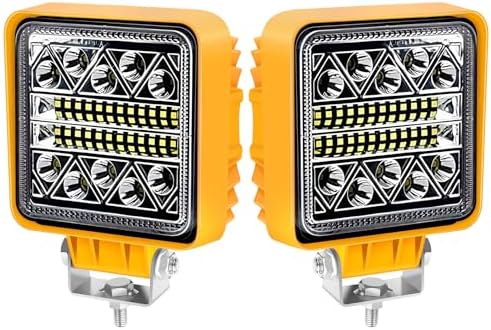 2 Fari LED AnTom 12-36V 3500LM - Luci Lavoro Impermeabili IP68 Per Trattori, Escavatori E Camion