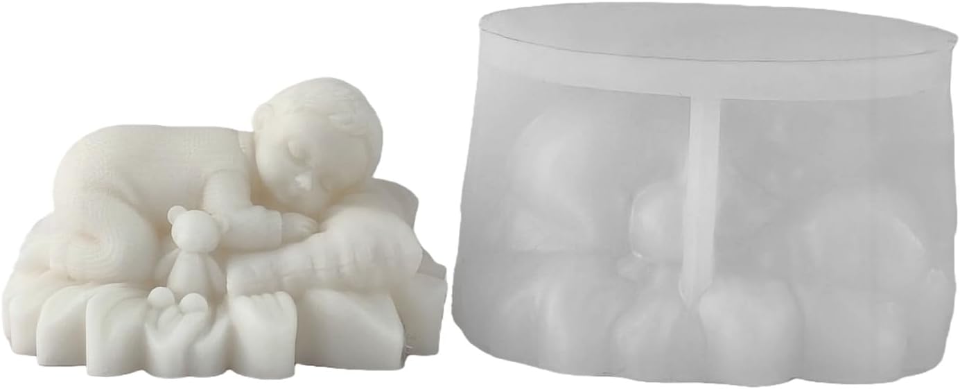 Sleep Baby Shape Silicone Molds Multipurpose Silicone for Making Soap Home Decoration Resin Casting Elastomer Cast