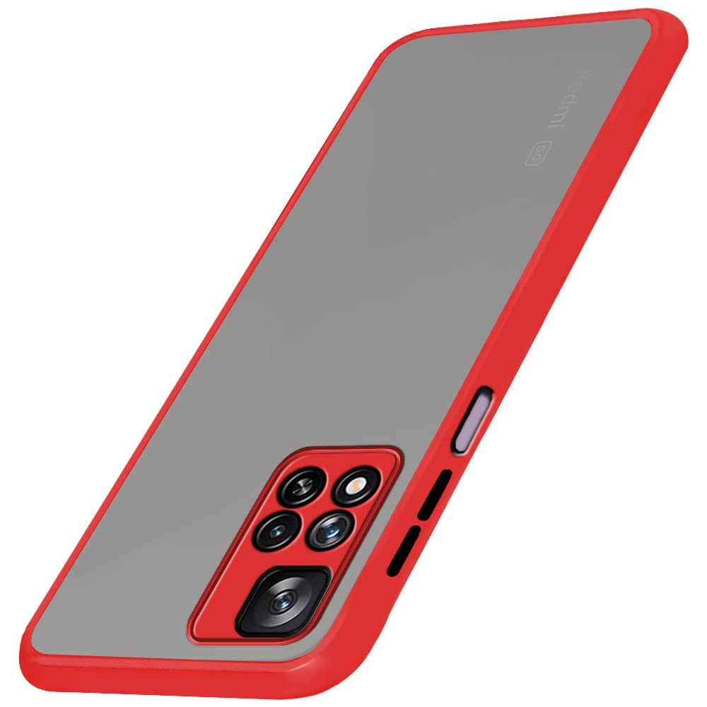 Glaslux Slim (Camera Protection) Shockproof Anti-Slip Grip Smoke Back Cover for Xiaomi Mi 11i 5G - Red (B0BLNFZ8JF) Amazon Price History, Amazon Price Tracker