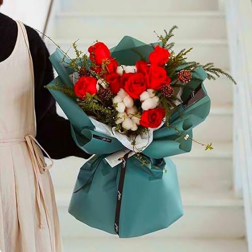 Leoyoubei 24 folhas de papel de embrulho de flores de 6 cores, papel de embrulho floral à prova d'á