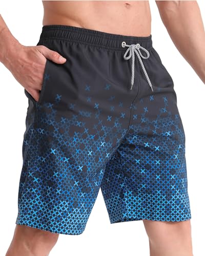Image of BOJIN Mens Swim Trunks 9 inch Quick Dry Stretch Swim Shorts Mesh Lining Bathing Suits Swimwear Beach Shorts with Pockets