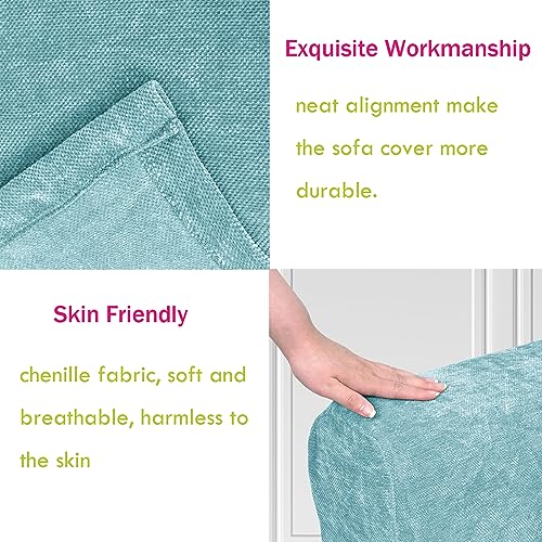 NEKOSUKI 1 Pair Arm Rest Covers Set, Chenille Arm Covers for Chairs and Sofas Anti-Slip Couch Armrest Covers with Pins - Image 4