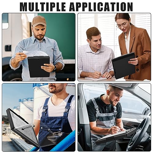 Hongri Clipboard with Storage, Black 8.5 x 11 Folder Nursing Side Opening, Heavy Duty with Dual Compartment, Dry Erase Clear Cover, Smooth Writing for Teachers, Classroom, Office & image 5