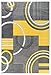 GLORY RUGS Modern Area Rug 5x7 Yellow Soft Hand Carved Contemporary Floor Carpet with Premium Fluffy Texture for Indoor Living Dining Room and Bedroom Area