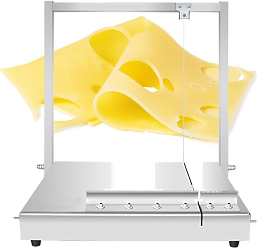 Cheese Slicer with Wire, Multipurpose Cheese Slicer Cutter, 304 Food Grade Stainless Steel Butter Slicer Tool, with Handle and Easy to Operate