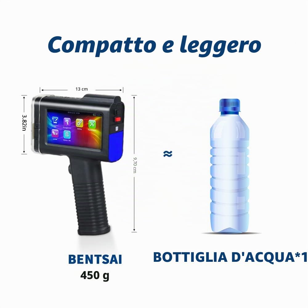 BENTSAI BT-HH6105B2 Stampante Palmare Portatile Macchina di codifica portatile per etichetta con codice a barre Logo Numero di serie Data di produzione (B2 Handheld Printer)
