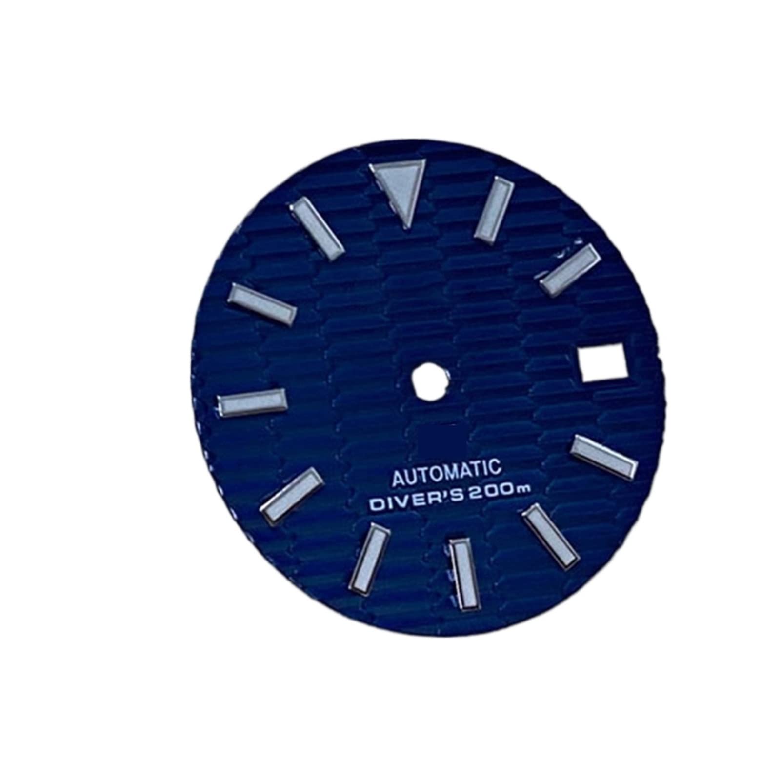 Pasek do paznokci SKX007 tarcza zegarka 28,5 mm zielona świecąca tarcza części zamienne kompatybilne z NH35/NH36 Movement Leisurely Dials (kolor: niebieska tarcza)