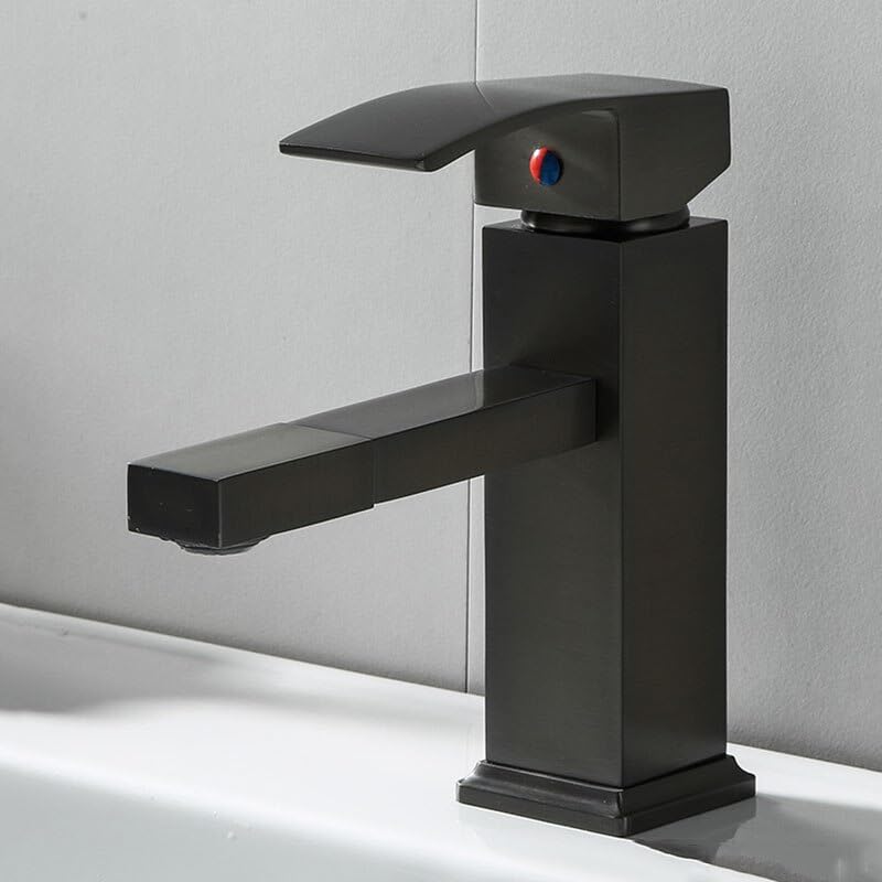 Robinet de lavabo rotatif 360 en laiton robuste avec mitigeur eau chaude et froide