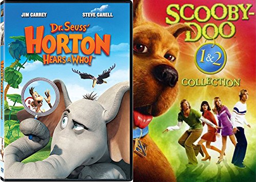 Scooby-Doo 1 & 2 Collection + Dr. Seuss Horton Hears A Who DVD Family Movie favorites Monsters Unleashed Animal Kids Fun
