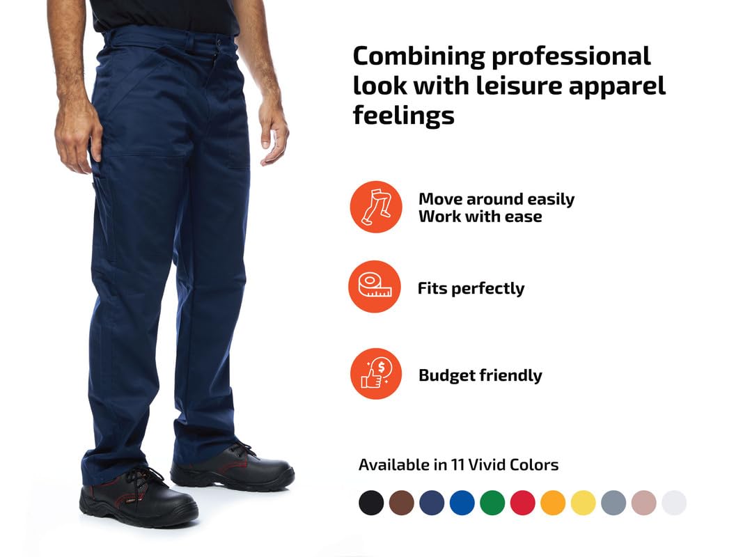 MAZALAT work wear Pantalones de Trabajo para Hombres, Pantalones de Seguridad, Pantalones de Trabajo de Modelo Clásico, Pantalones cargo, Ropa de Trabajo
