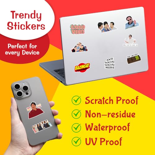 Image of 57-Pack Mixed TV Shows, Movies & Anime Vinyl Stickers - Waterproof Self-Adhesive Decals for Laptop, iPhone, Water Bottle & Computer - Pop Culture Fan Sticker Set