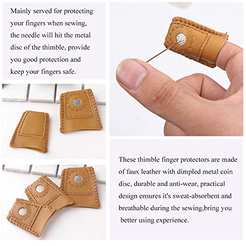 Zmaagg LM2015 8 Pcs Sewing Thimble + 30 Pcs Sewing Needles thumb #1